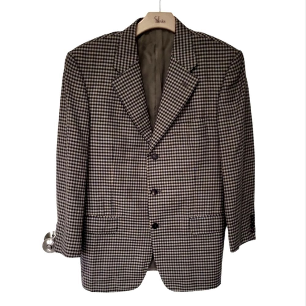 EUC Y2K Ermenegildo Zegna men's plaid portrait  sports jacket blazer 42L vintage